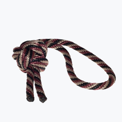 Prosty szarpak dla dużego psa wykonany z polipropylenu w kolorach beżowym, czarnym oraz satynowym